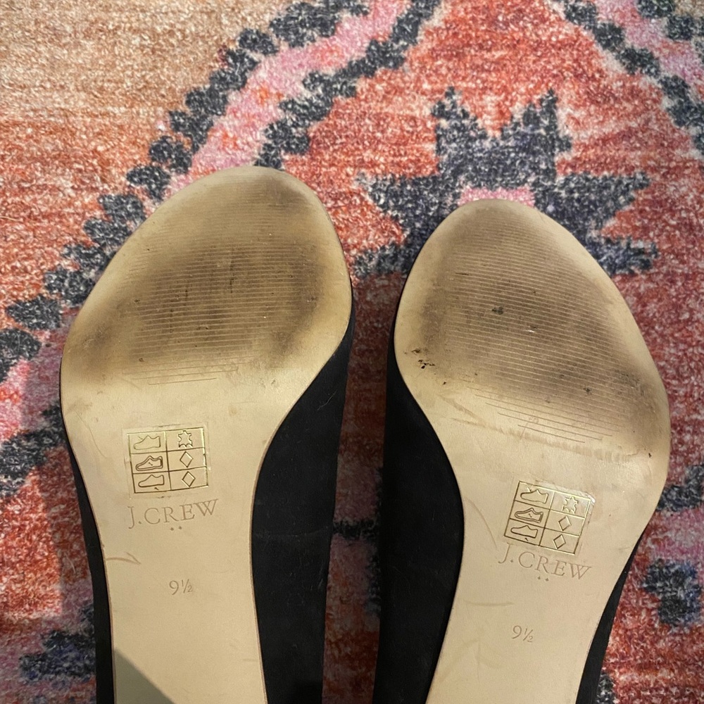 J. Crew Black Suede Blocky High Heel - Picture 5 of 5